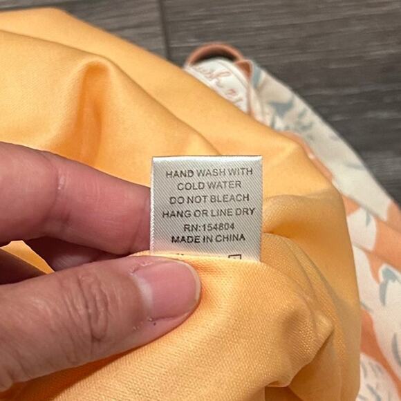 Blush BJ Boho Trendy Romper Peach Floral Shorts, Size 1XL or 16, NWOT - Picture 9 of 11